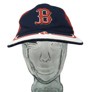 Boston Red Sox Baseball Cap MLB Cotton Blue Red Embroidered OSFM Strap Back Hat